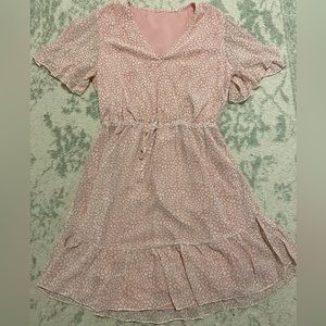 Pink Cheetah print summer dress size Small